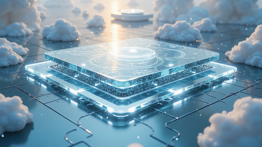 科技趋势分析文章封面，包含数字化、人工智能、云计算等科技元素，现代科技背景